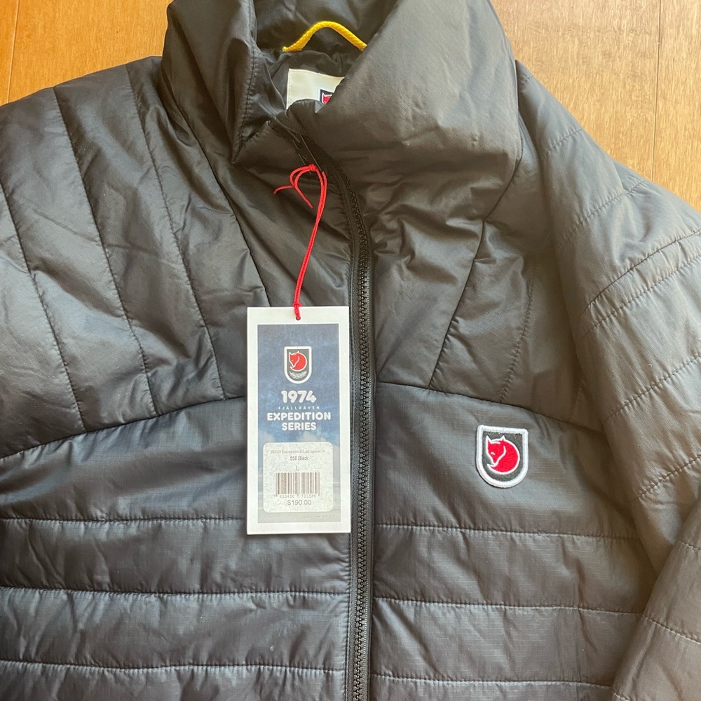 Fjallraven Expedition X-Latt Jacket M, Size Large (L), #86333, Color: 550/Black.